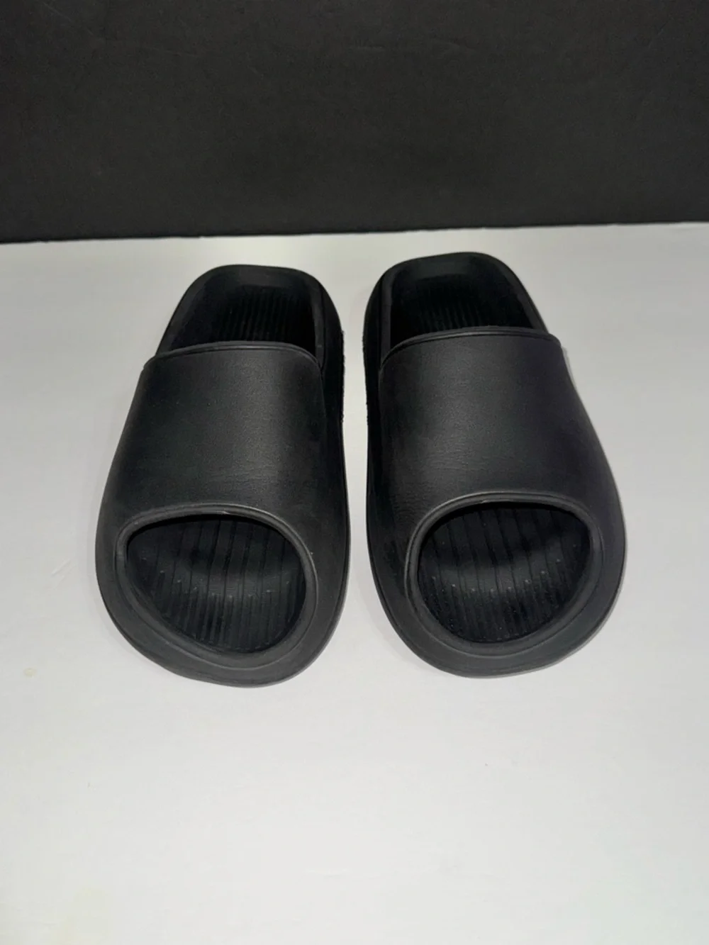 Black Men's Slide Sandals - Comfort Slip-On